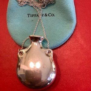 Tiffany Elsa Peretti Perfume Bottle Silver Necklace